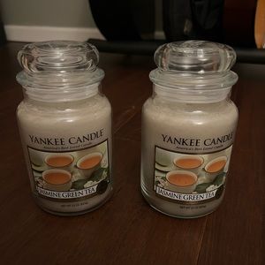 2 large jar Yankee candles